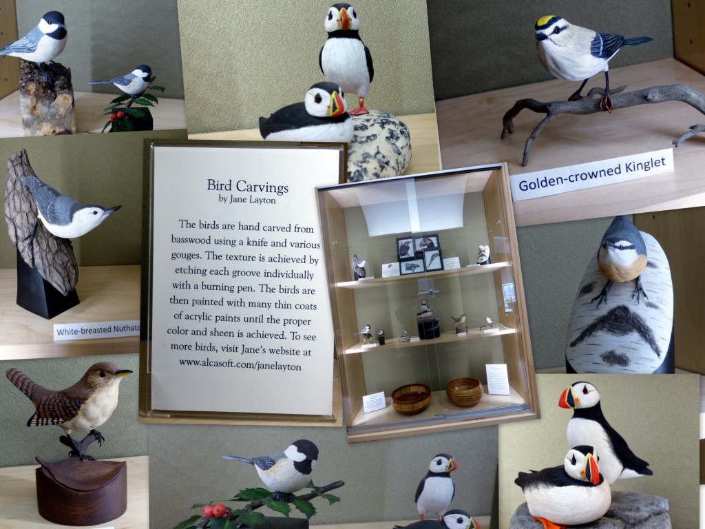 A montage of Jane Layton's bird carvings (click to enlarge).