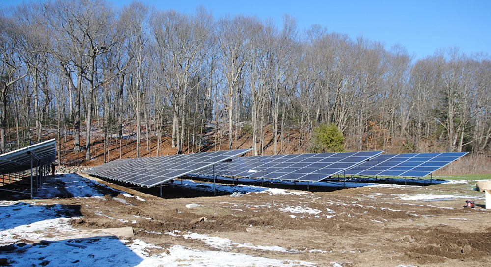 The newly installed solar array in Far Meadow.